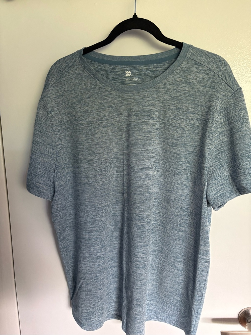 all in motion Heathered Light Blue Short Sleeve Performance Tee